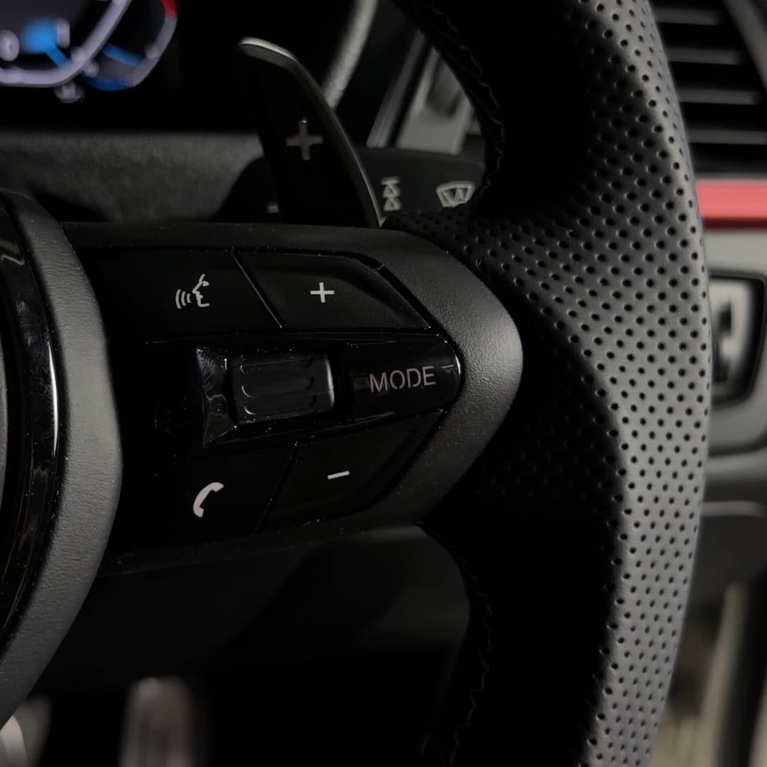BMW M3 Flat Bottom Steering [Customized Red] — view 4