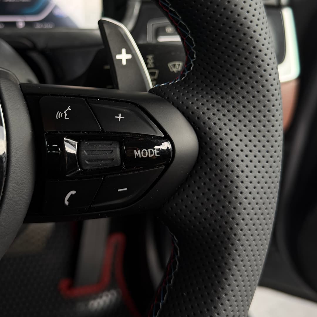 BMW M3 / M6 Style Flat Bottom Steering [Black] — view 3