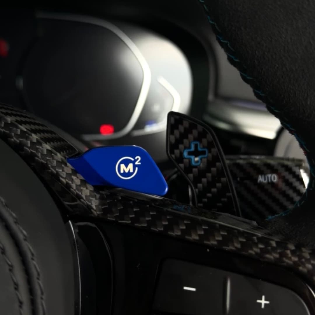 BMW CS Style Alcantara Steering [Blue Edition] — view 3