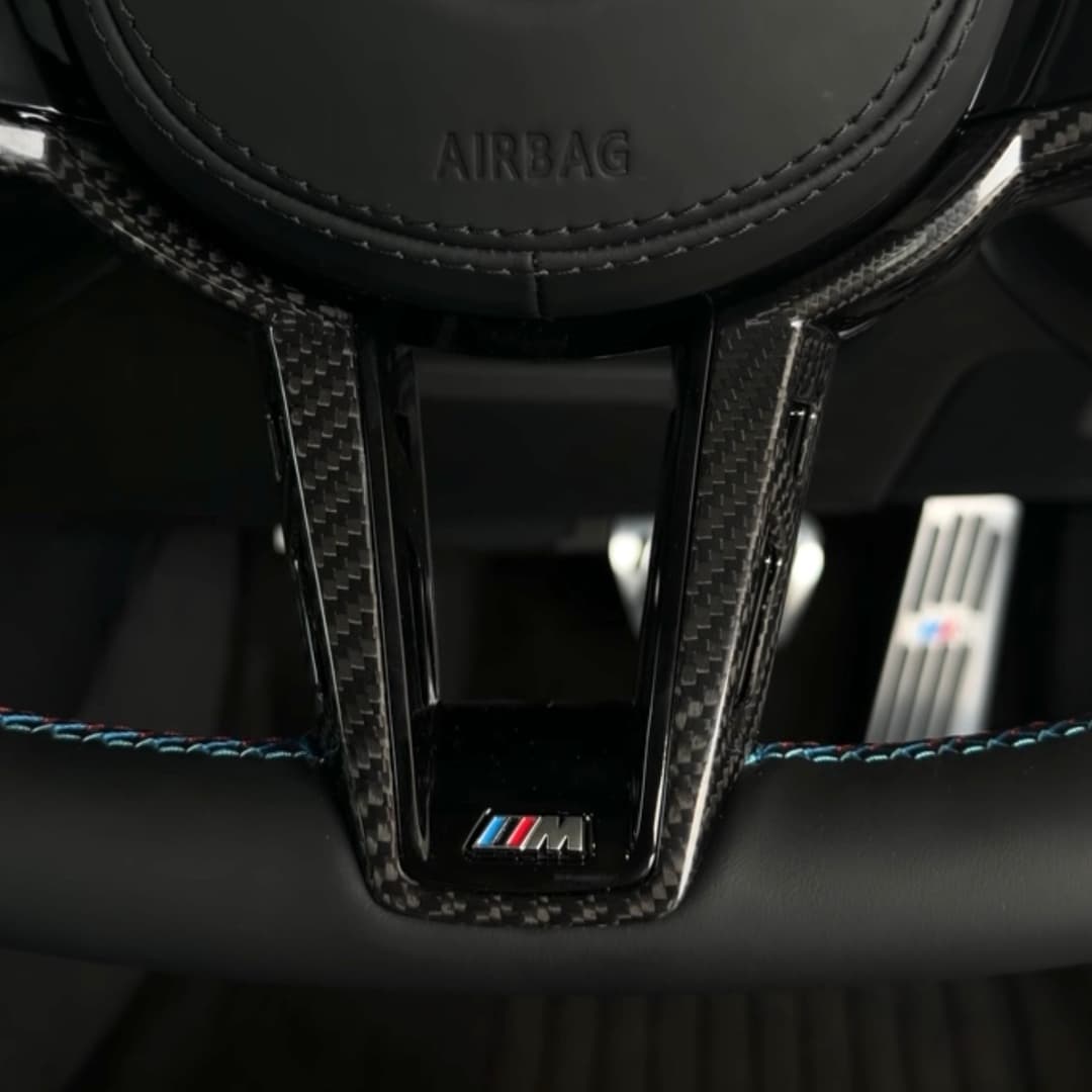 BMW CS Style Alcantara Steering [Blue Edition] — view 4