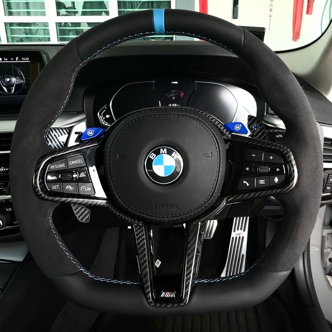 BMW CS Style Alcantara Steering [Blue Edition] — view 1