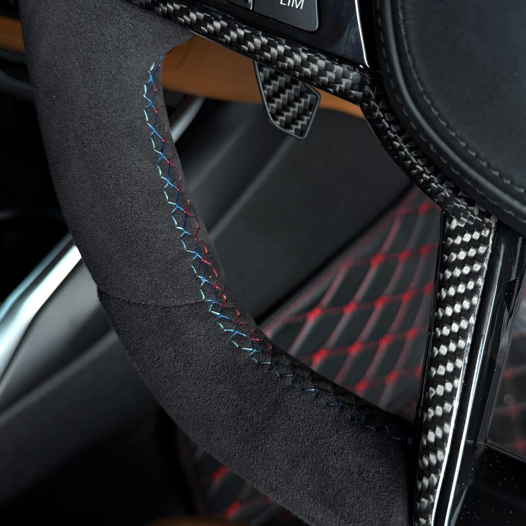 BMW CS Style Full Alcantara Steering — view 4